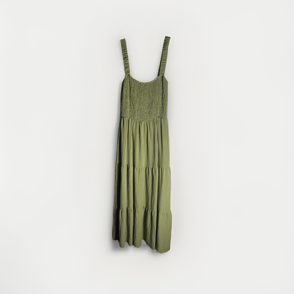 Sweet Wanderer Green Tiered Maxi Dress